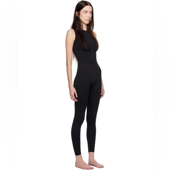 Skims Recycled Nylon Zip Front Contour Lounge Catsuit Jumpsuit NWOT RARE Black - Picture 6 of 6